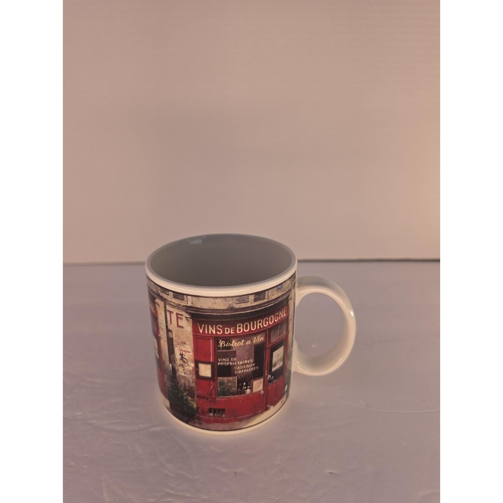 Sakura Table Storefronts French Bistro Coffee Mug Chiu Tak Hak Stoneware 10 oz - Picture 5 of 7